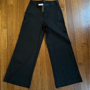 NEW WITH TAGS! Black Linen/Cotton BANANA REPUBLIC Wide Leg Pant size 12 Long